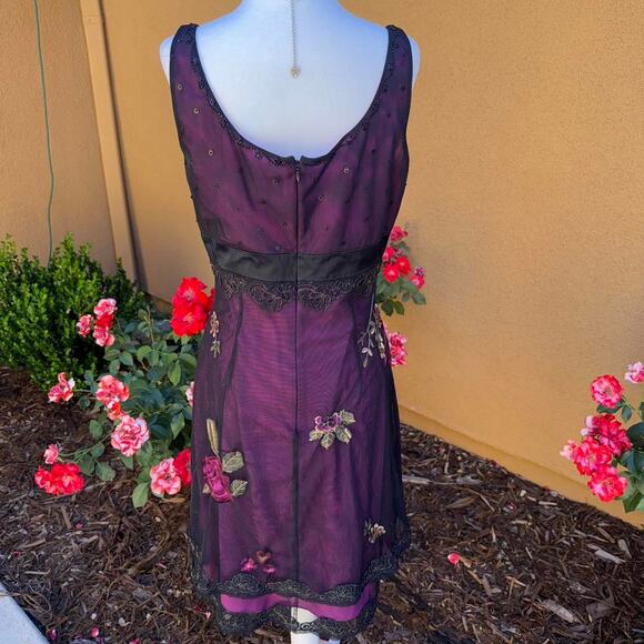 Whimsigoth fairy 90s adrianna papell beaded dress - Picture 5 of 6